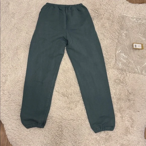 Yeezy Season 5 Calabasas Embroidered French Terry Track Sweatpants Hospital Blue